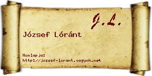 József Lóránt névjegykártya