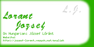 lorant jozsef business card